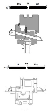 Оконные форточки VT 601 Антрацит/Белый