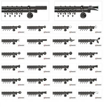 KARNISZE METALOWE RZYMSKIE 25/19mm NA WYMIAR