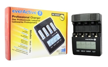 Ładowarka everActive NC-3000 AA/AAA, R14, R20 z funkcją rozładowania