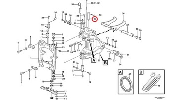 ЗАДНЯЯ БАТКА ПОВОРОТНЫЙ ЦИЛИНДР ШТИФТ VOLVO BL70 BL71