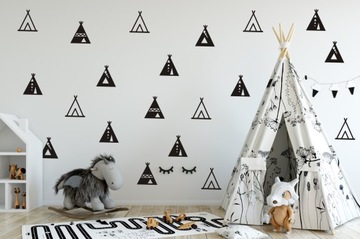 Naklejki na ścianę tipi wigwam teepee namiot