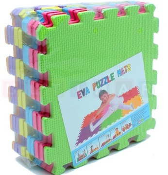 PUZZLE PIANKOWE MATA DO ZABAWY PIANKA EVA DUŻE KOLOROWE PIANKI 30cm x 30cm