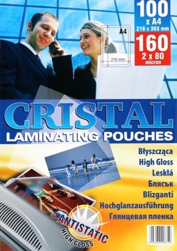 ПЛЕНКА ДЛЯ ЛАМИНИРОВКИ CRISTAL А4/80 100 шт.