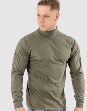 Elegancki Sweter Golf Męski Golfy WXM 5XL oliwkowy