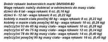 DIVISION-B2 SKÓRZANE RĘKAWICE BOKSERSKIE SG01 8oz.