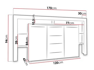 Komoda do salonu RIVA II Plus - nowoczesny Barek