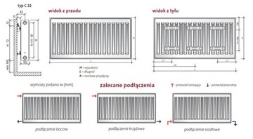 Радиатор PURMO двухсторонний 60 x 100 см 60x100