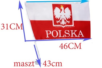 ФЛАГИ Польши АВТОМОБИЛЬНЫЙ ФЛАГ 31X46 E0019 EMAJ