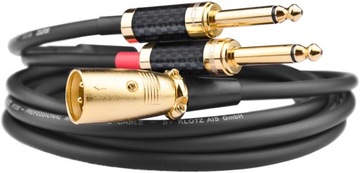 Kabel przewód 2x 6,3 Jack mono- XLR (M) Klotz 3m