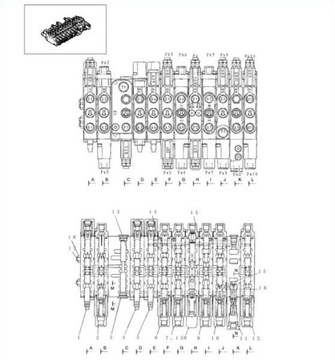 CNH 72957818 Блок клапанов гидравлической секции EH35