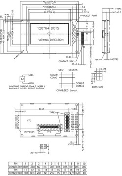 ART New LCD 128x64-MN со светодиодной подсветкой К/Белый