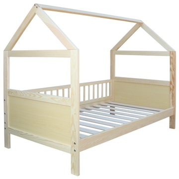 Кровать ДОМ 140х70 PINE BABY RAILS ДЕТСКАЯ 2в1 С РЕЛЬСАМИ