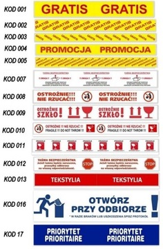 TAŚMA pakowa klejąca z napisem PROMOCJA 6szt.