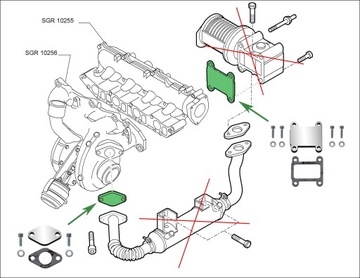 Заглушки EGR 1.9 CDTi OPEL Vectra C Zafira B