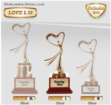 Golden Statuette Love L благодаря родителям