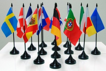 Флаг Франции настольный 10х15 см. Подставка 30 см. Флаги Франции