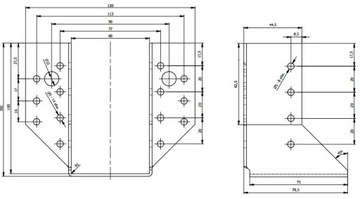 СОЕДИНИТЕЛЬ КРОНШТЕЙНА БАЛКИ WB14 60x100 СЕРТИФИКАТ