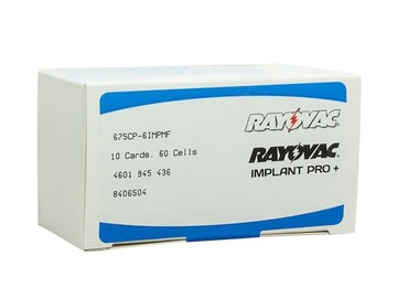 60 кохлеарных батарей RAYOVAC Implant PRO+ 675 PR44