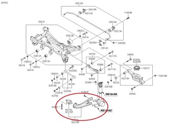 TULEJKA WAHACZA TYŁ WZDŁUŻNEGO HYUNDAI IX35 LEWA