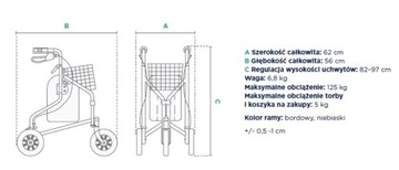 Алюминиевая ТРЕХКОЛЕСНАЯ ПОДСТАВКА + КОРЗИНА + СУМКА 891
