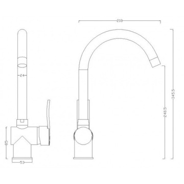 MADERA BQM 768D КУХОННЫЙ Смеситель ЧЕРНЫЙ ДЛЯ МОЙКИ/