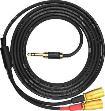 Кабельный кабель 6,3 Jack стерео 2x XLR(M) Klotz 6м