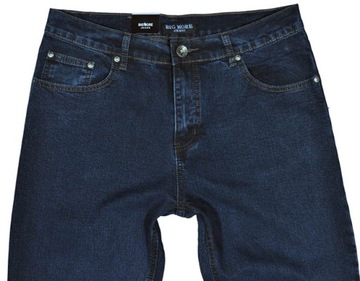 Spodnie męskie dżinsowe jeans Big More BM002 L30 granat pas 108 cm 42/30