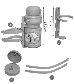 ВЕЛОСИПЕДНАЯ БУТЫЛКА С ДЕРЖАТЕЛЕМ ДЛЯ ВЕЛОСИПЕДА МИННИ МУС