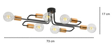 LOFT DESIGN VEKEN 6 LED ПОТОЛОЧНЫЙ СВЕТИЛЬНИК от EMIBIG