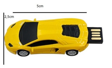 USB-ПЕРЕДНИК 16 ГБ LAMBO CAR ЖЕЛТЫЙ AUTO CAR