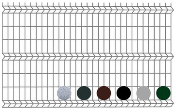 PANELE ogrodzeniowe 3D - 1,23 m / 4 mm CZARNE