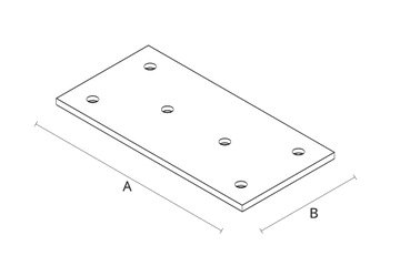 СОЕДИНИТЕЛЬ ПЛОСКИЙ ПЕРФОРИРОВАННЫЙ 80x40 PP1 20 шт.