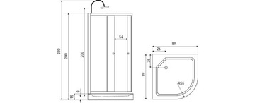 ГИДРОМАССАЖНАЯ ДУШЕВАЯ КАБИНА 90X90 STRADA