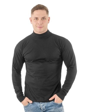 Elegancki Sweter Golf Męski Golfy WXM r XL czarny