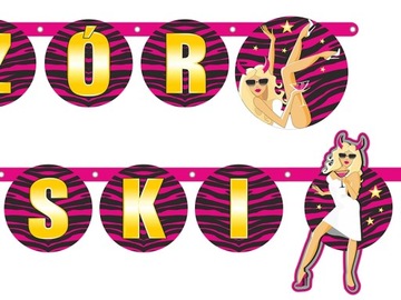 Baner girlanda dekoracje ozdoby WIECZÓR PANIEŃSKI