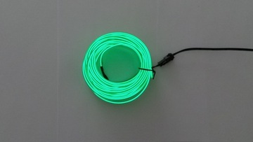 Зеленая оптоволоконная лента EL WIRE Ambient LED 5м