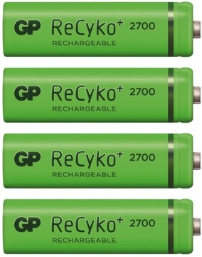 4 аккумулятора GP Recyko+ AA R6 2700 1,2 В, 2600 мАч