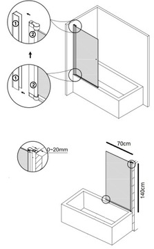 Novoterm Parawan nawannowy Cristal 4 M mleczny