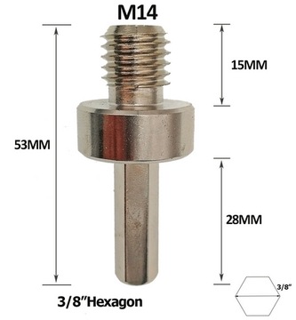 M14 — шестигранный адаптер 3/8 дюйма для дрели.