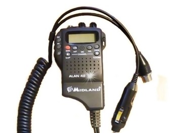 RADIO CB MIDLAND ALAN 42 DS + ANTENA MONTAŻOWA SIRIO T3 UCHWYT BAGAŻNIKOWY