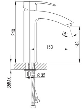 РАКОВИНА FACTOR стоячая OMNIRES MURAY MU6112CR