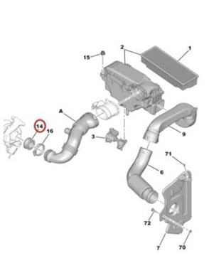 ПРОКЛАДКА 1434C8 PEUGEOT CITROEN 1.6 HDI ТУРБИНА