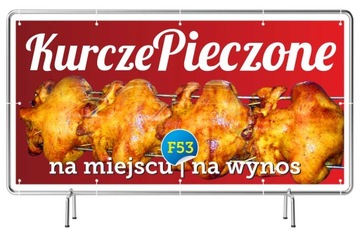 Baner REKLAMA 2,5x1,25 - Kurczak z Rożna SZYLD