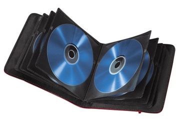 Pokrowiec Etui na 24 CD DVD Wallet SLIM HAMA Black