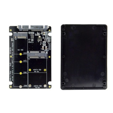 Adapter SATA3 M.2 NGFF mSATA SSD Dual Obudowa