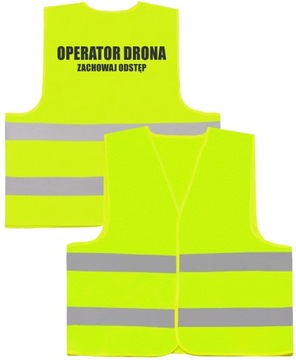 WIDOCZNA ODBLASKOWA KAMIZELKA LOGO OPERATOR DRONA