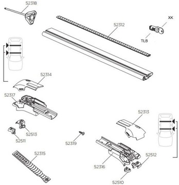 КРЫШКА ЛЕВОГО КРЫШКИ THULE 52313