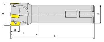 Режущая головка AKKO FI 12 W16 L100 ДЛЯ APKT 10 PLATE