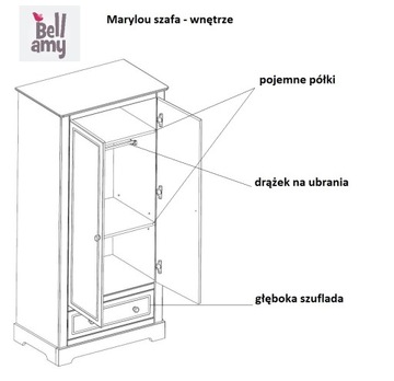 Bellamy Marylou 2-дверный шкаф, молодежная мебель