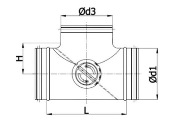 Ручная заслонка с байпасом fi100 DATVTL-100